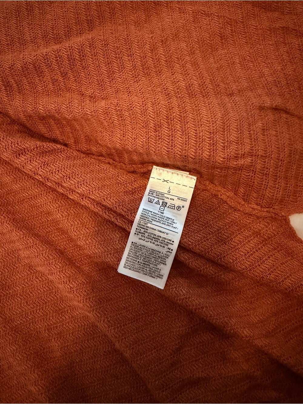 Lightweight Rust Orange Cardigan - Picture 4 of 6